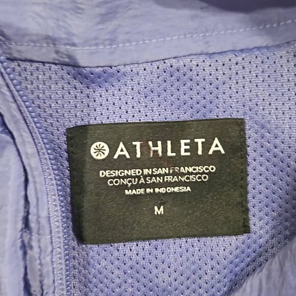 Athleta Arrival Jacket womens size medium purple dark adonis blue jacket 587735 - Picture 2 of 8
